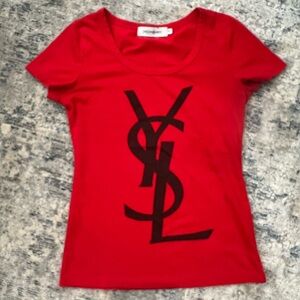Yves Saint Laurent Red Tee Shirt